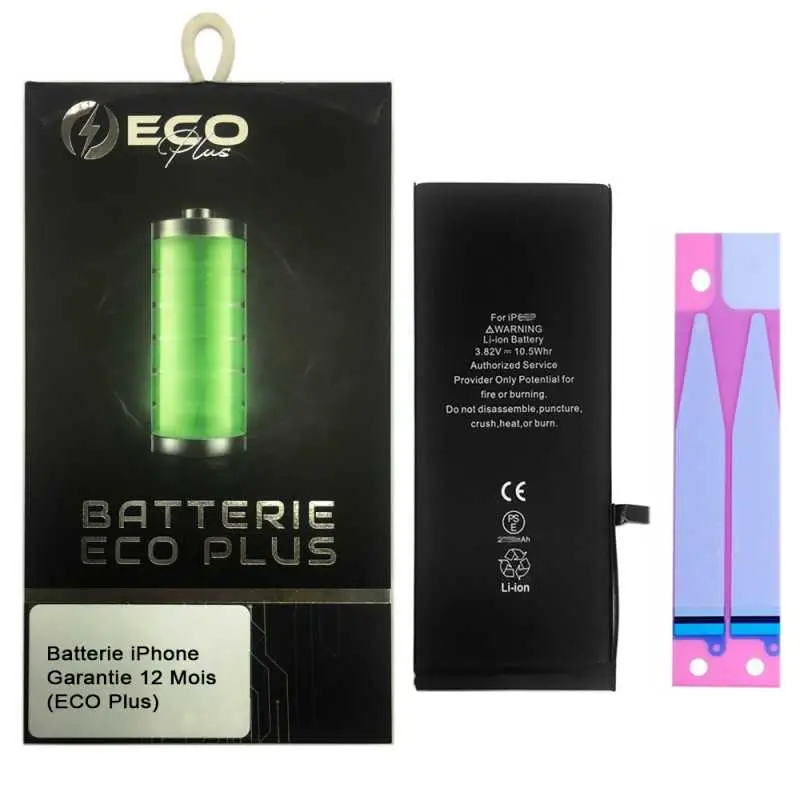 Batterie 616-00357/616-00361 1821mAh iPhone 8 3.8V + Adhésifs - Puce Ti (ECO Luxe) Alternative d'origine