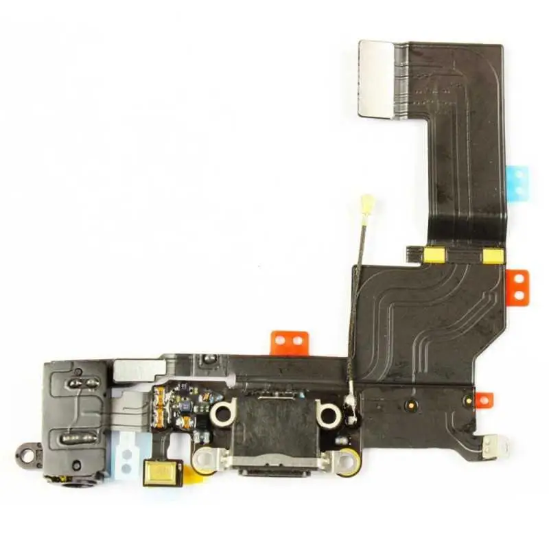 Connecteur de Charge iPhone SE Noir + Antenne GSM + Prise Jack + Micro