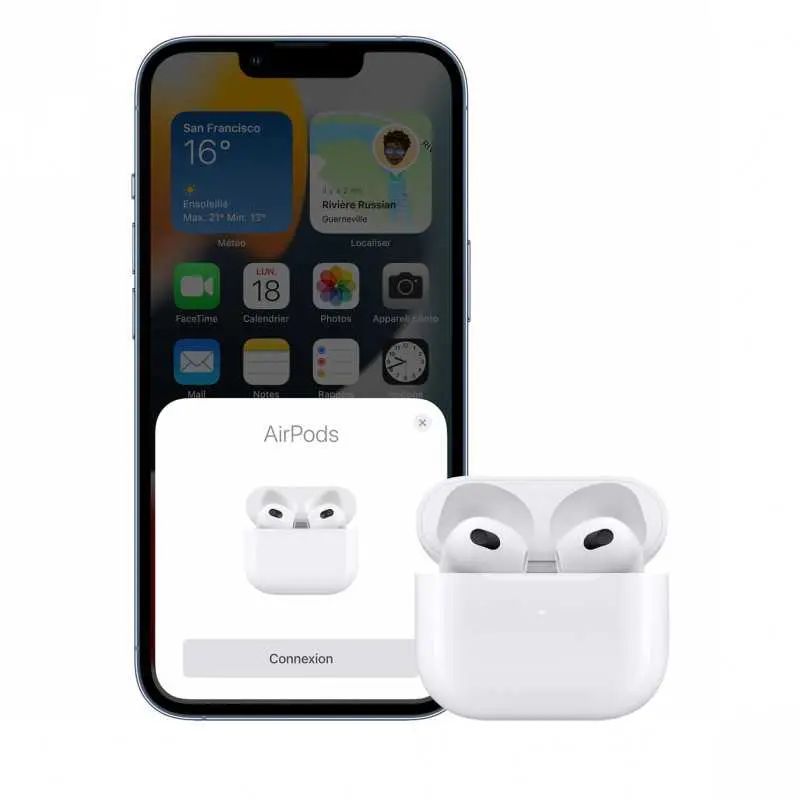 AirPods 3 avec Boitier Recharge sans Fil - Retail Box (Apple)