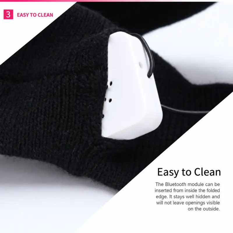 Bandeau Bluetooth tricoté - haut-parleurs et micro intégrés - Bluetooth 5.0 - son HiFi - appels mains libres - portée 10