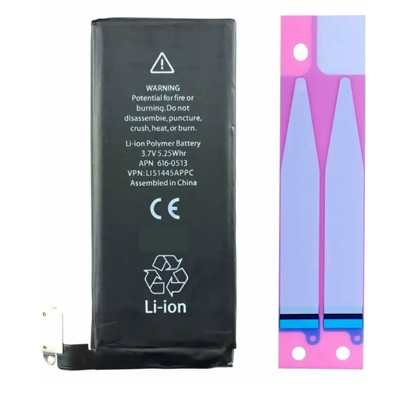 Batterie 616-0580/0581/0582/0579 1430mAh iPhone 4S avec Adhésifs - Pure Cobalt (ECO Ti)