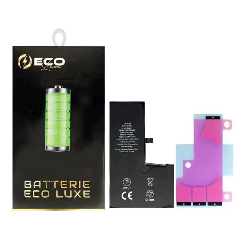 Batterie 616-00514 2658mAh iPhone XS 3.82V + Adhésifs - Puce Ti (ECO Luxe) Alternative d'origine