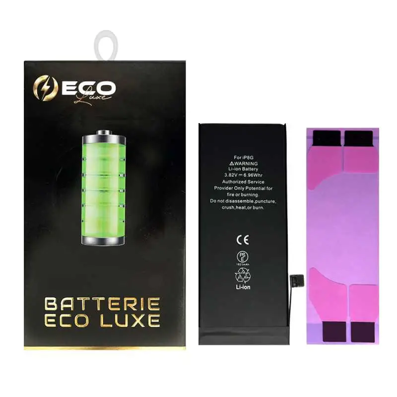 Batterie 616-00357/616-00361 1821mAh iPhone 8 3.8V + Adhésifs - Puce Ti (ECO Luxe) Alternative d'origine